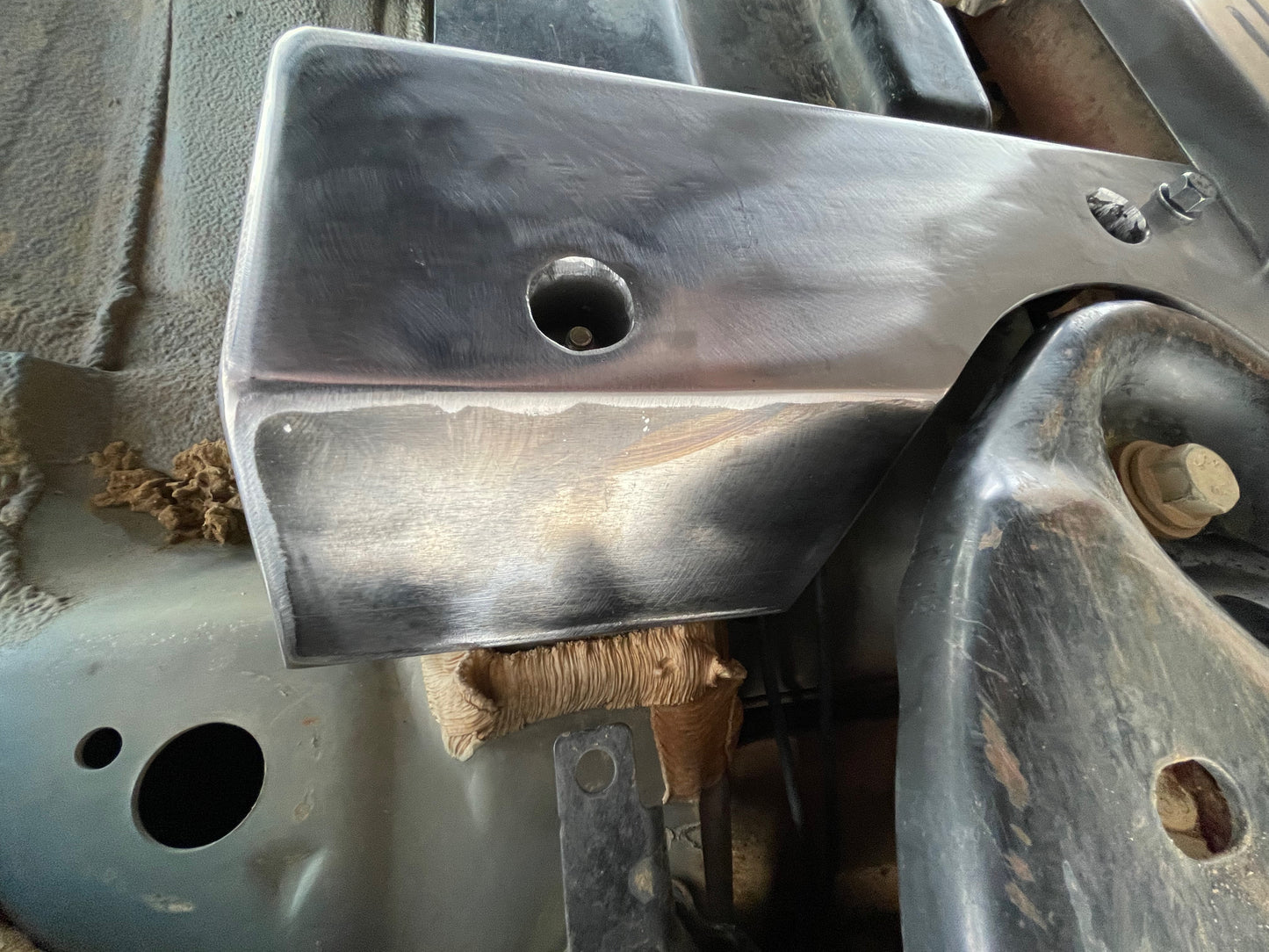Gleaming Alloy XOPLATE Exhaust Skid plate.