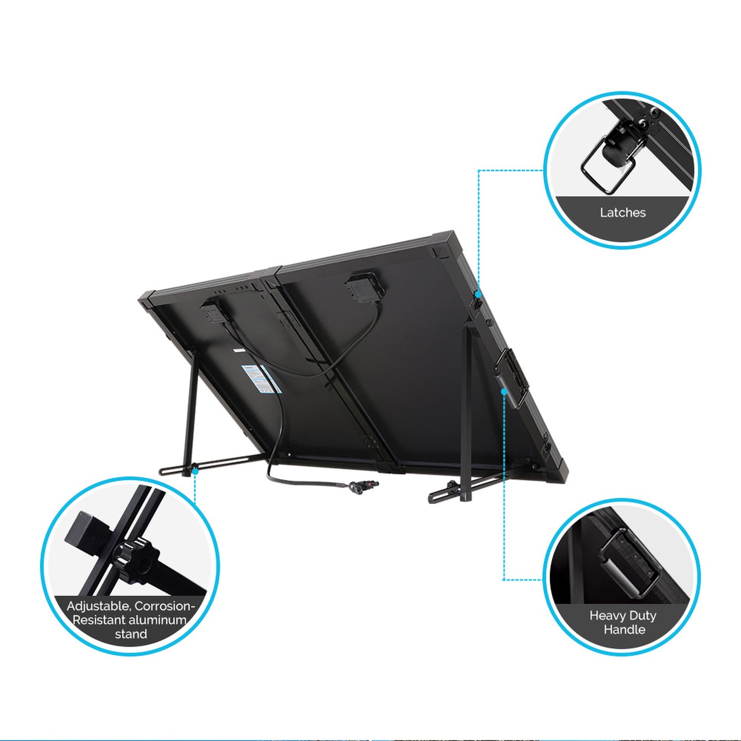 Renogy 100 Watt 12 Volt Monocrystalline Foldable Solar Suitcase w/o Controller