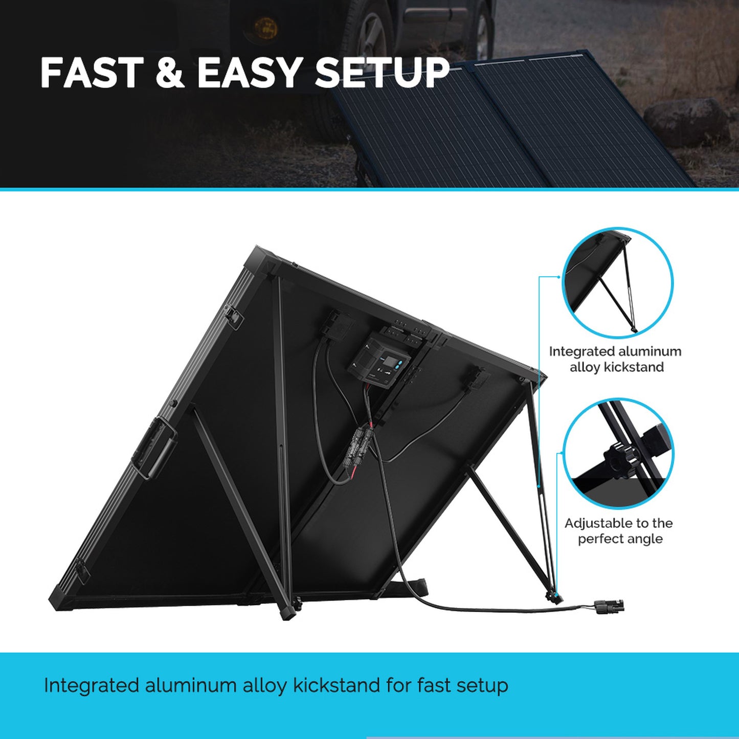Renogy 200 Watt 12 Volt Monocrystalline Foldable Solar Suitcase