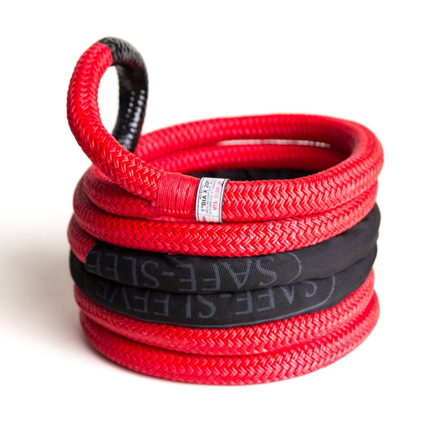 1" Yankum kinetic recovery rope, the "Rattler", for 3/4 ton trucks, SUVs, and other vehicles up to 18,500 lbs