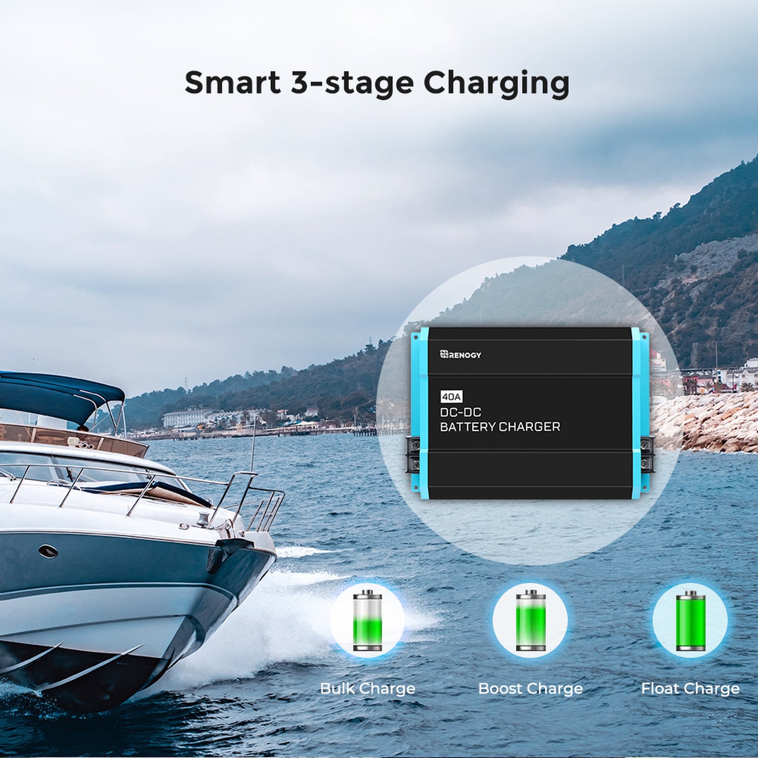 12V 40A DC to DC Battery Charger