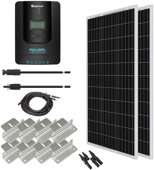 Renogy 200 Watt 12 Volt Solar Starter Kit w/ MPPT Charge Controller